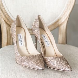 Jimmy Choo Romy 100mm glitter pumps